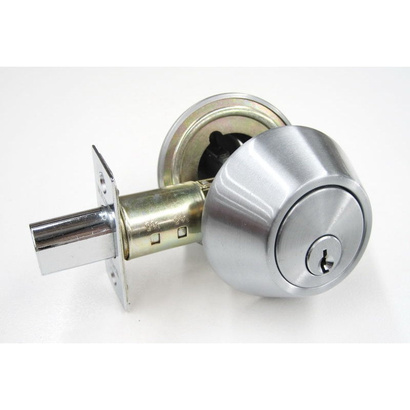102 Double Cylinder Dead Bolt -Satin Stainless