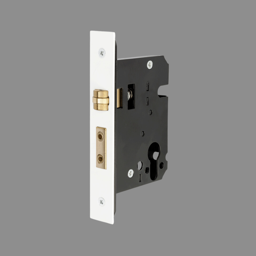 Roller Mortice Lock Heavy Duty – White