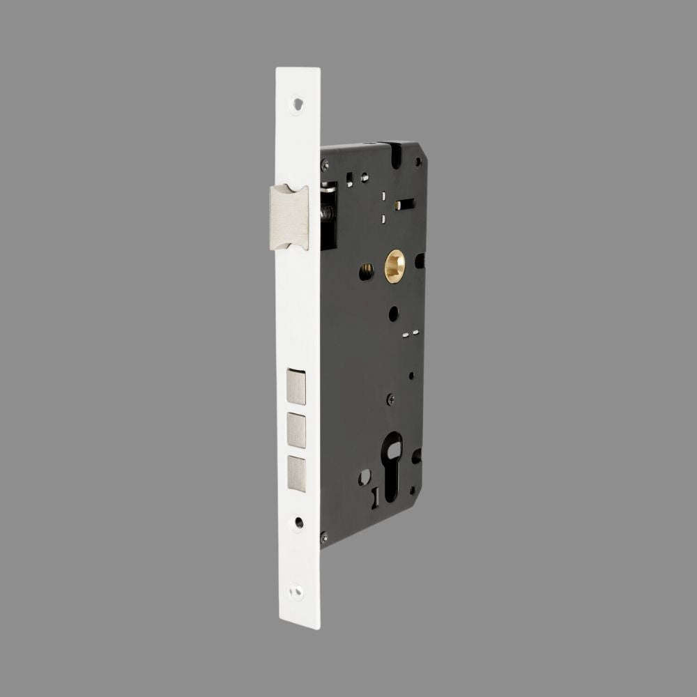 Euro Mortice Lock – White