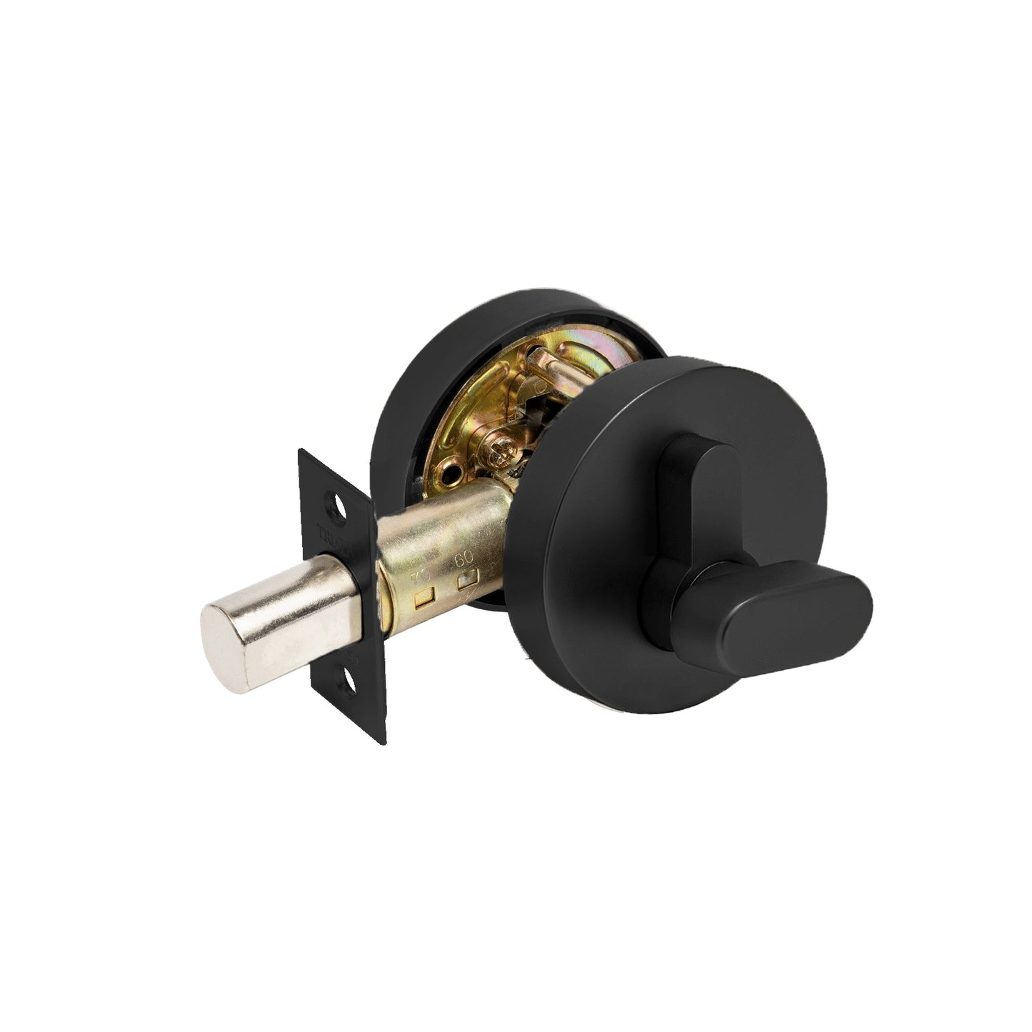Triad Round Slimline Deadbolts – Matt Black