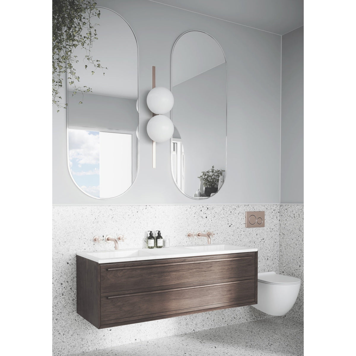 Meir Sigma 21 Dual Flush Plates for Geberit - Champagne