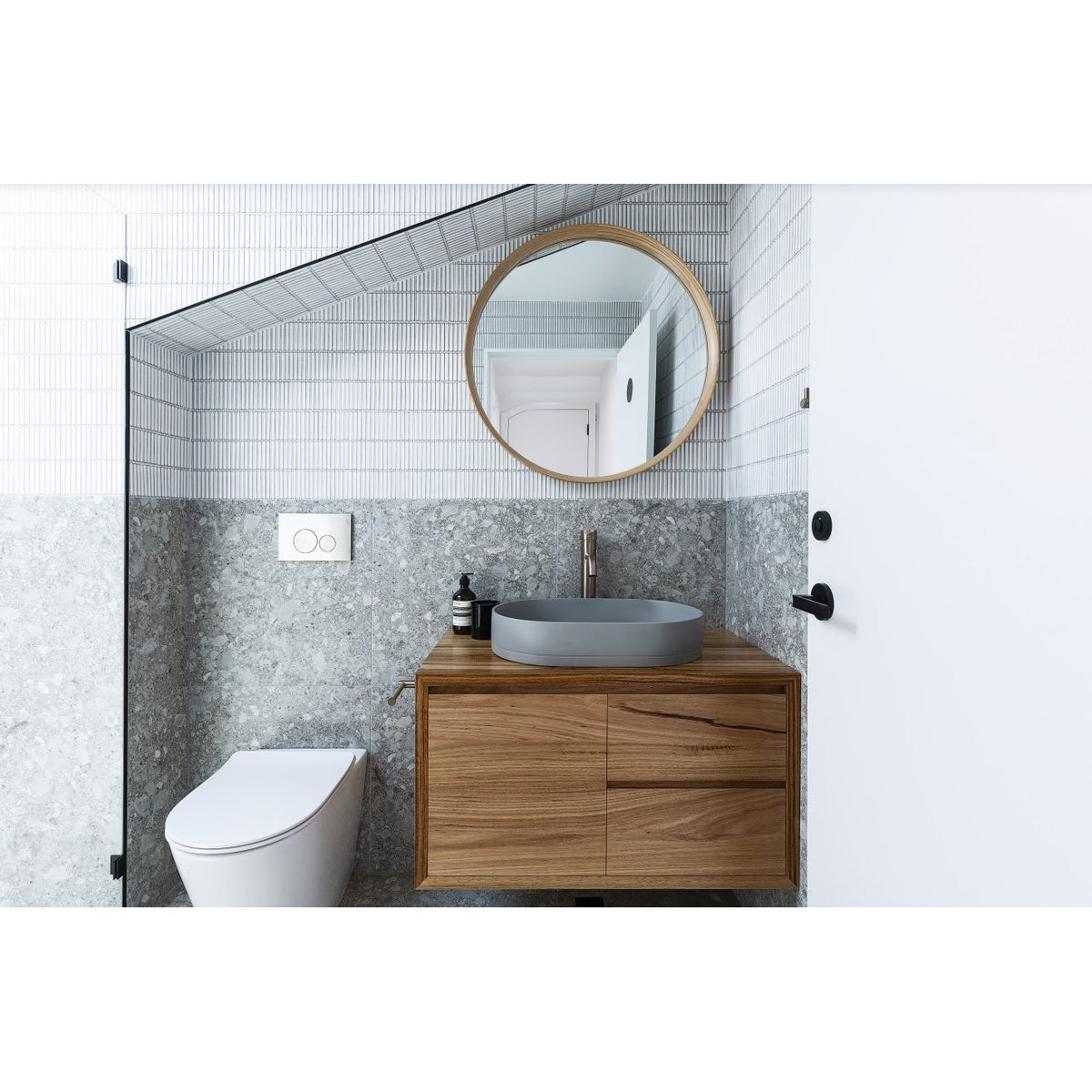 Meir Sigma 21 Dual Flush Plates for Geberit - Brushed Nickel