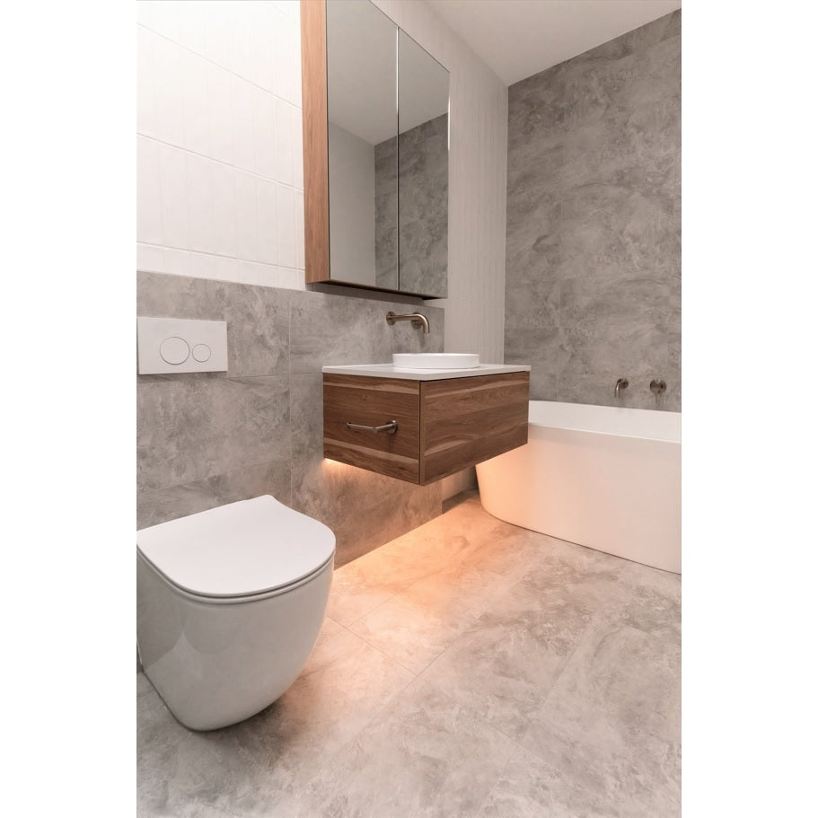 Meir Sigma 21 Dual Flush Plates for Geberit - Brushed Nickel