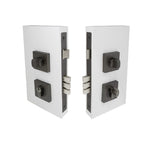Graphite Nickel Lock Kits - angled product view, solid brass door hardware