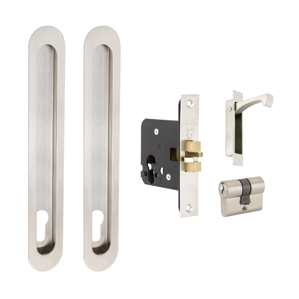 Duke Sliding Door Lock Kit – Stainless Steel