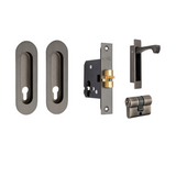 Duke Sliding Door Lock Kit – Graphite Nickel