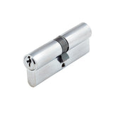 Euro Profile Cylinder 70mm – 6 Pin Satin Chrome