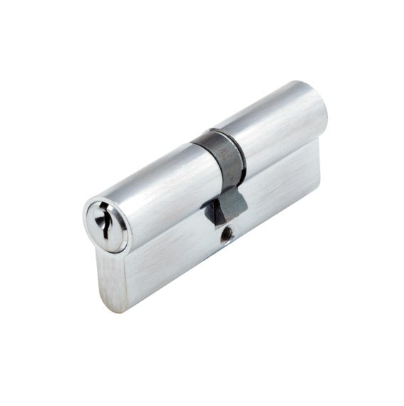 Euro Profile Cylinder 70mm – 6 Pin Satin Chrome