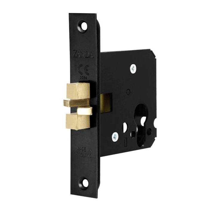 Sliding Door Euro Mortice Lock – Matt Black