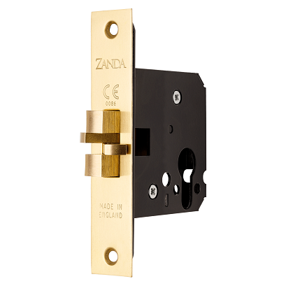 Sliding Door Euro Mortice Lock – Satin Brass