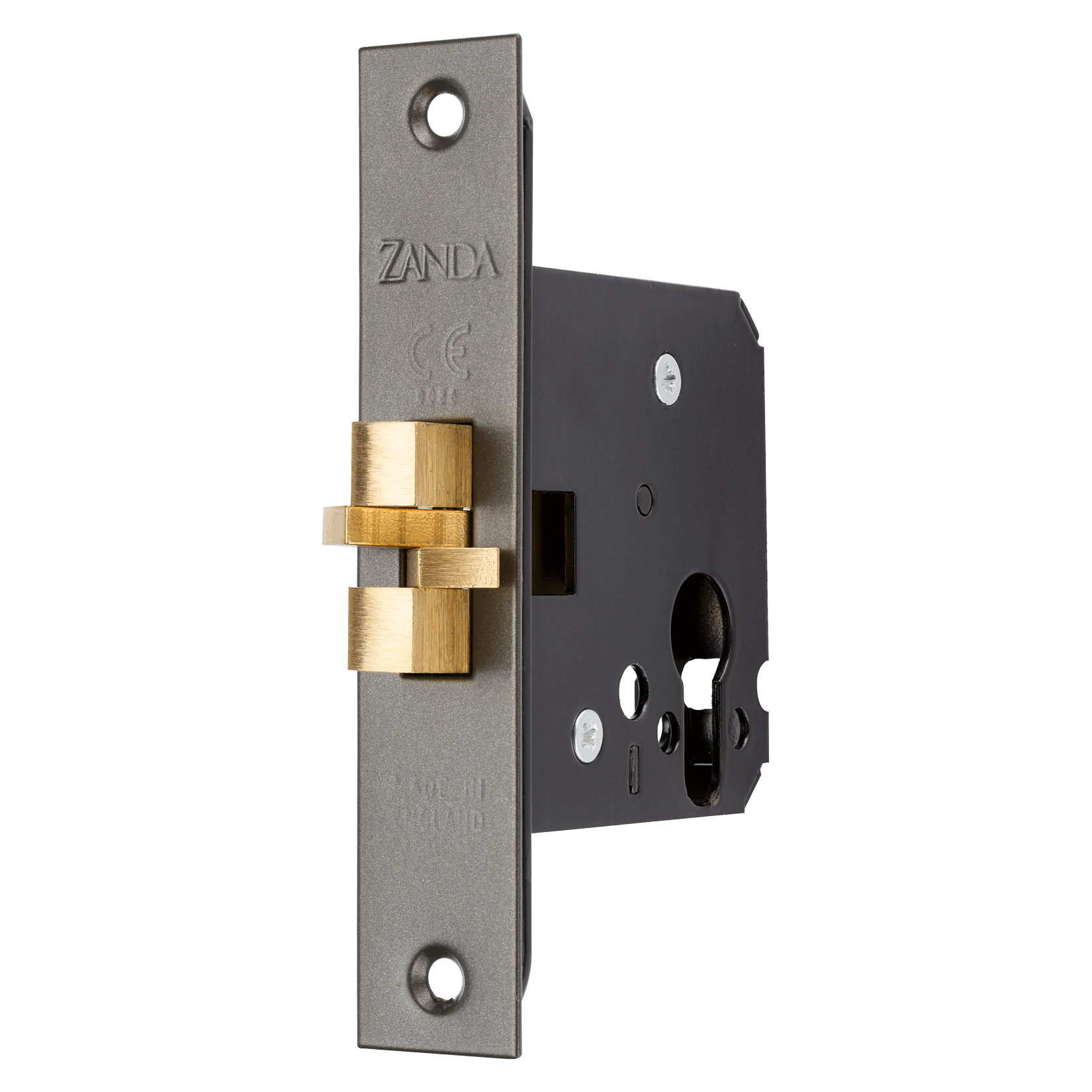 Sliding Door Euro Mortice Lock – Graphite Nickel
