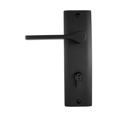 TradePro Adel Long Plate Entrance Lever Set in Matte Black