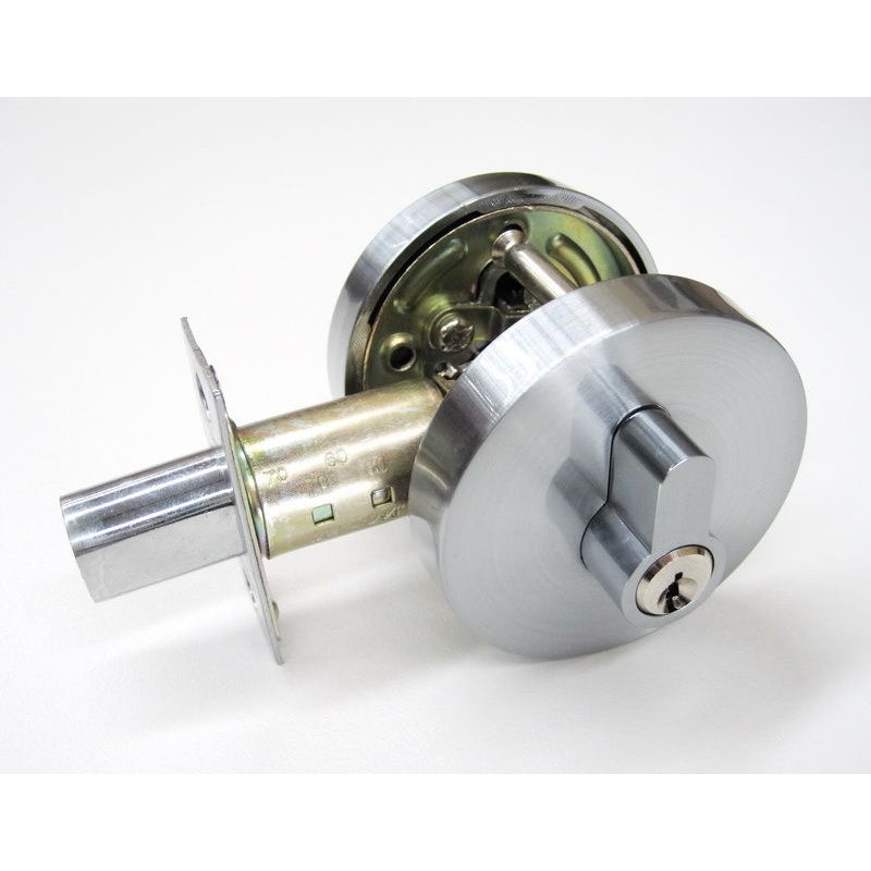 201 Double Cylinder Dead Lock Satin Chrome