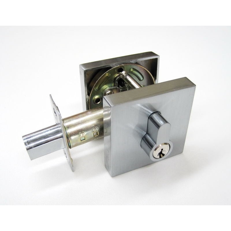 202 Double Cylinder Dead Lock Satin Chrome