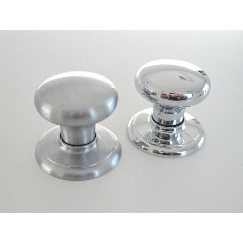 30 Wardrobe Knob -Satin Chrome & Polished Chrome