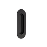 Duke Flush Pull - Matt Black - angled product view