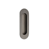 Duke Flush Pull - Graphite Nickel - front view, sliding door hardware