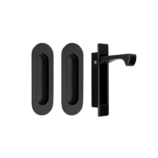 Duke Flush Pull Kit, 120 x 40mm – Matt Black