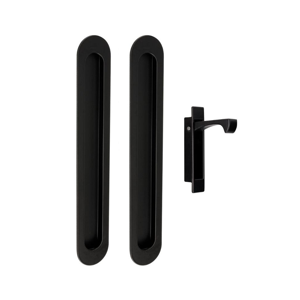 Duke Flush Pull Kit, 250 x 40mm – Matt Black