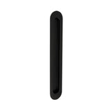 Duke Flush Pull - Matt Black - front view, sliding door hardware