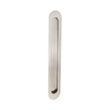 Duke Flush Pulls - Stainless Steel - front view, sliding door hardware