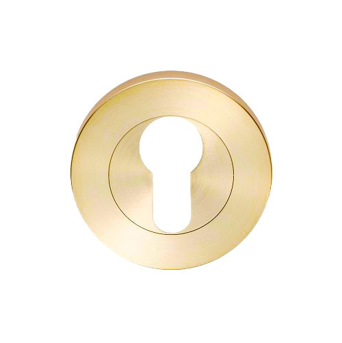 Round Euro Escutcheon – Satin Brass