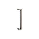 Nitro Pull Handle - Graphite Nickel - front view, solid brass door hardware