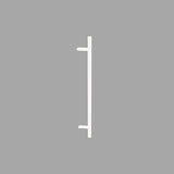 Omega Offset Pull Handle – White