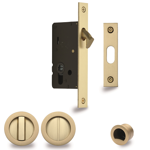 Visca Cavity Sliding Set – Satin Brass