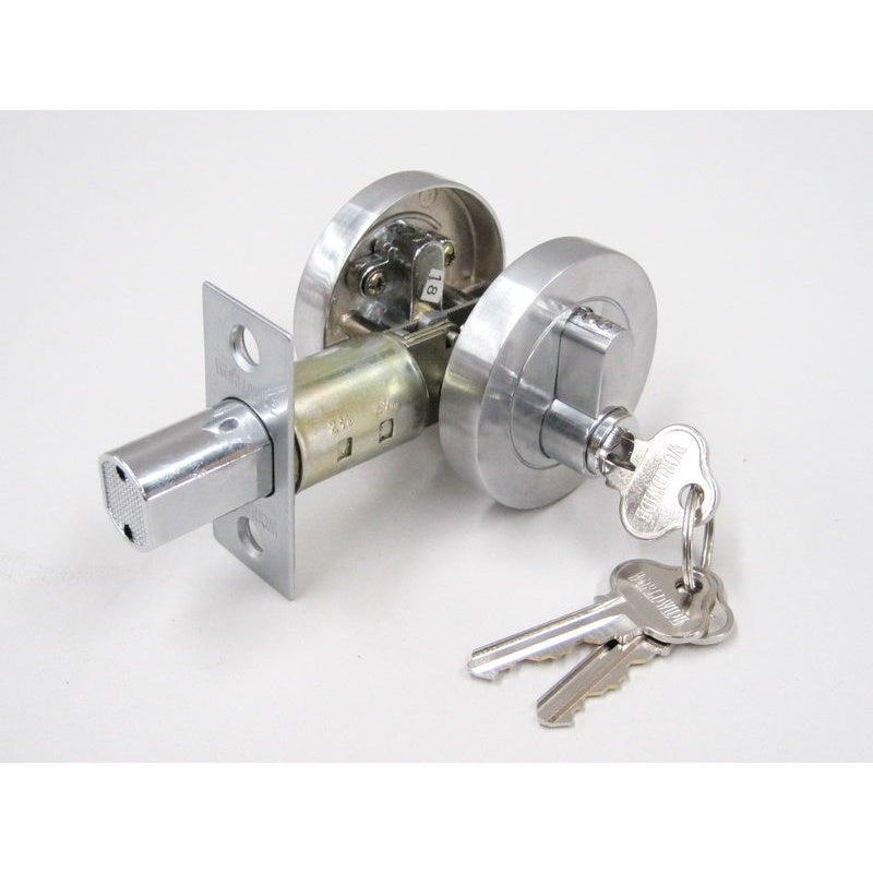 900 Slim Line Dead Lock -Satin Chrome