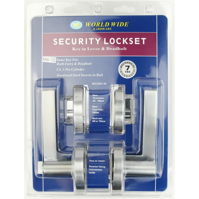 9021 Satin Chrome -Security Set