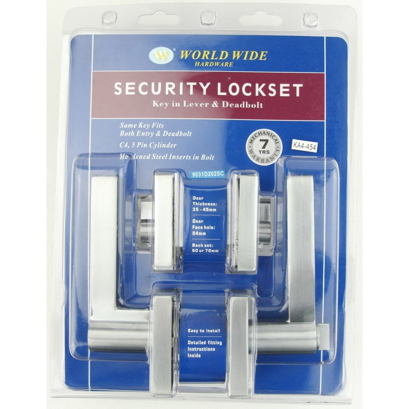 9031 Satin Chrome -Security Set