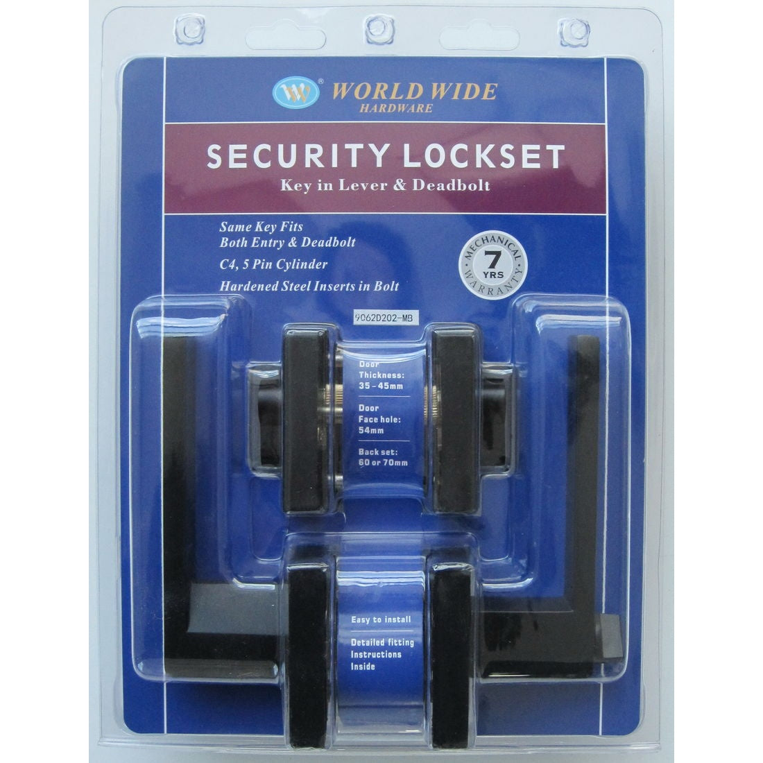 9062 Matt Black Security Set