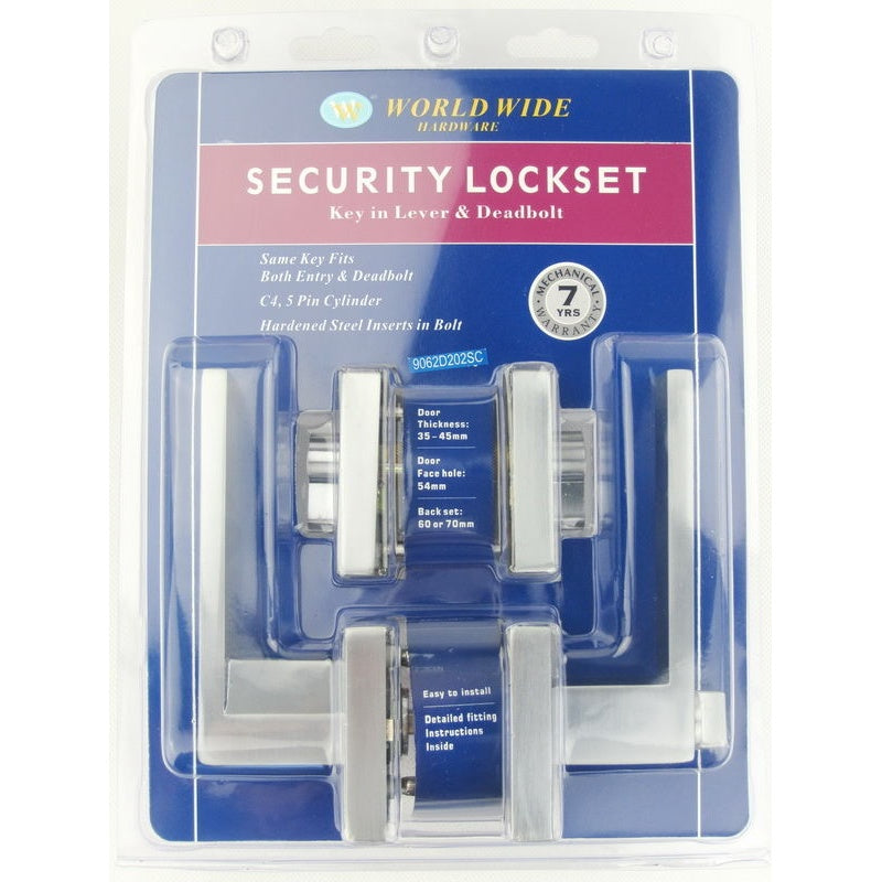 9062 Satin Chrome -Security Set