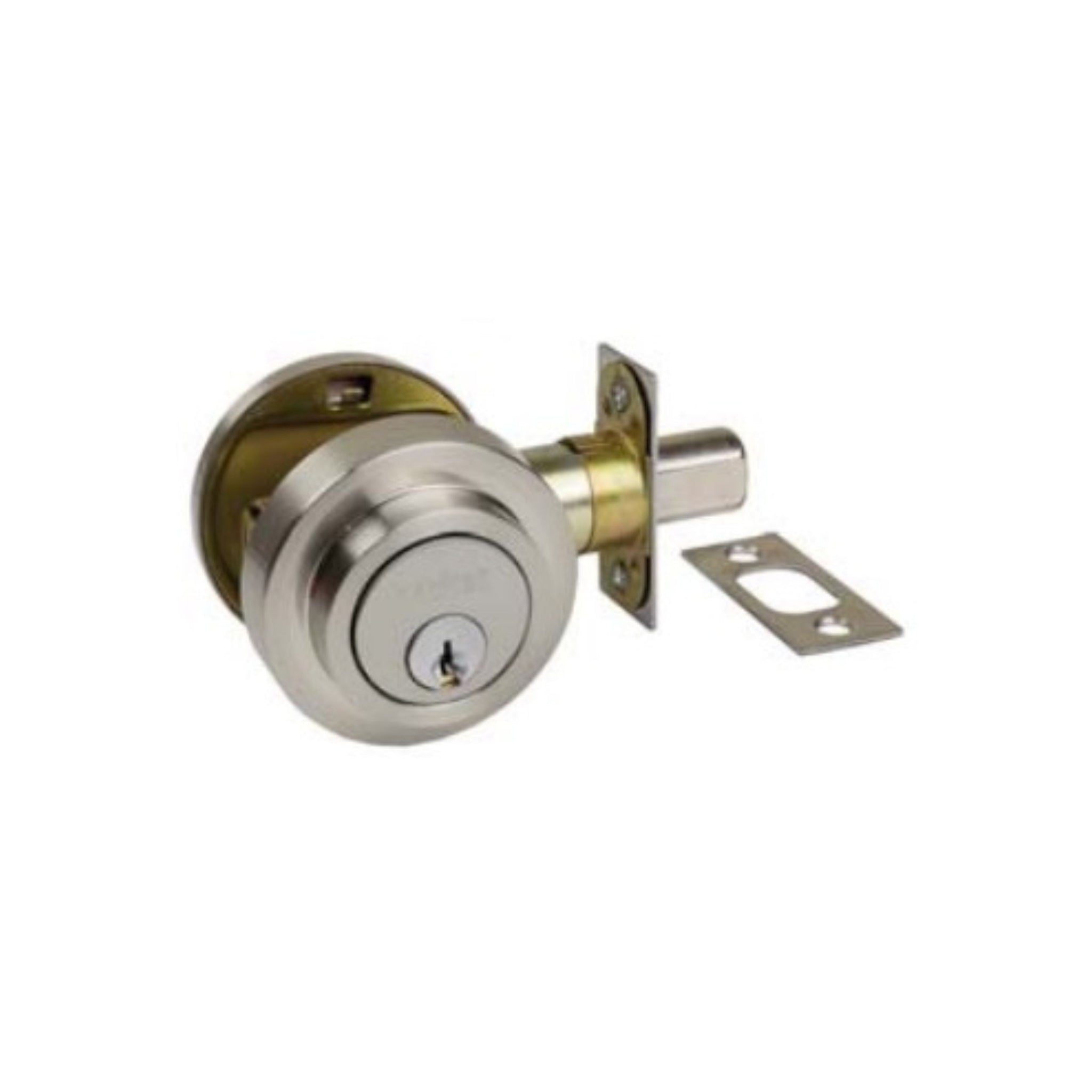 Round Slimline Deadbolt – Brushed Nickel