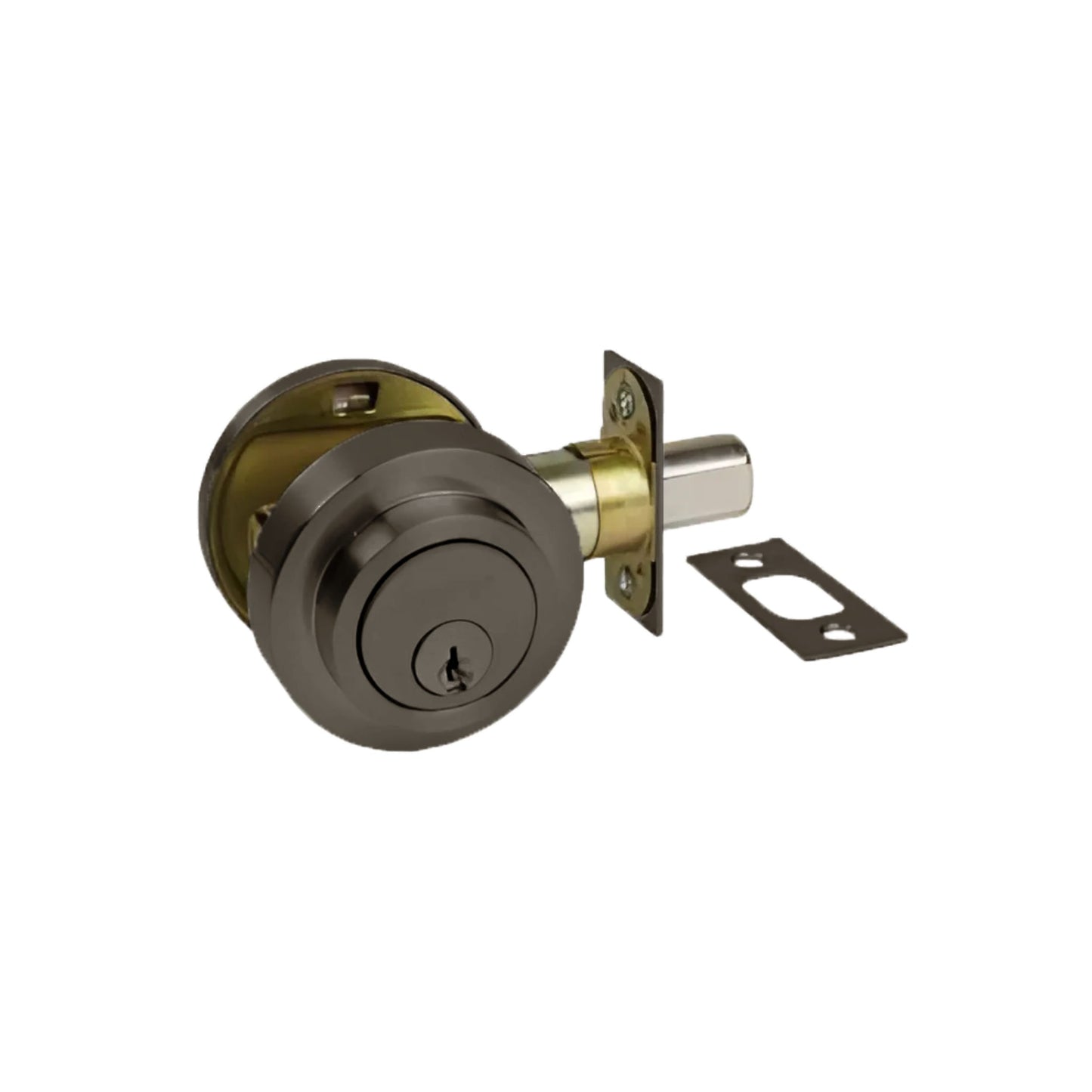 Round Slimline Deadbolt – Graphite Nickel