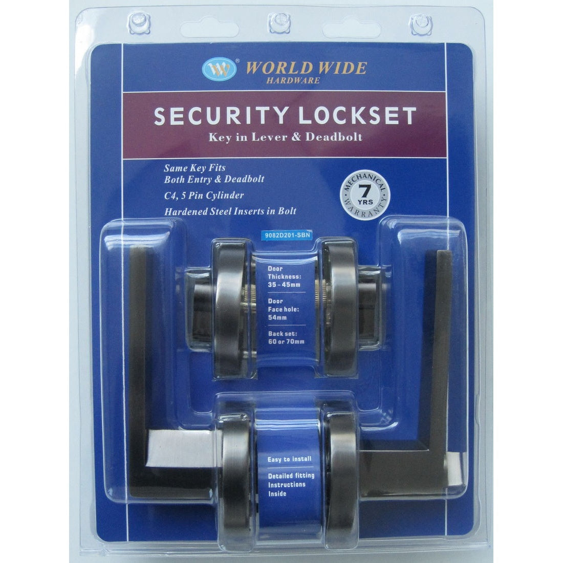 9082 Satin Black Nickel - Security Set