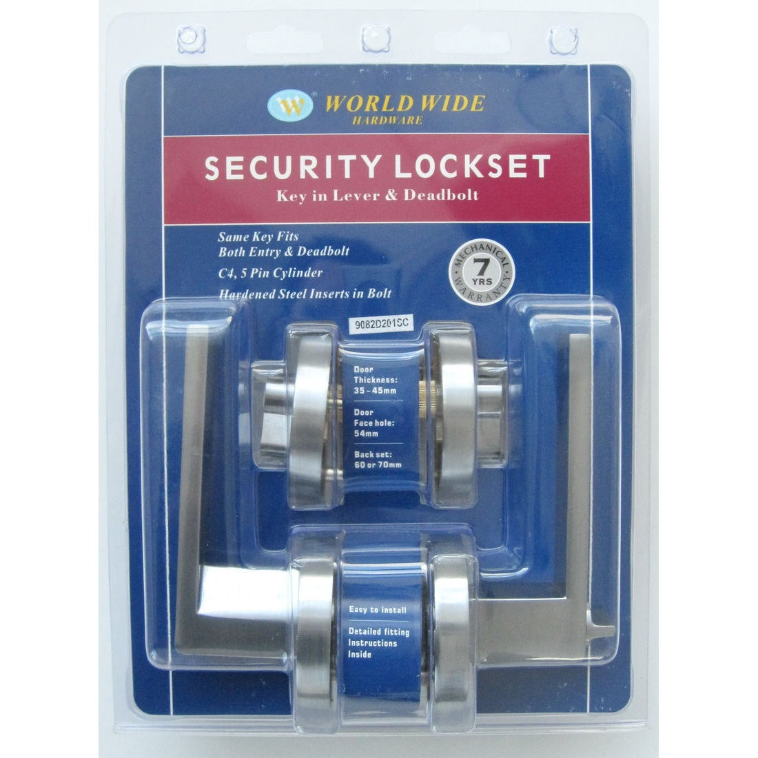 9082 Satin Chrome - Security Set
