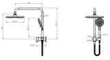 Half Shower Column Set Round - Matte Black