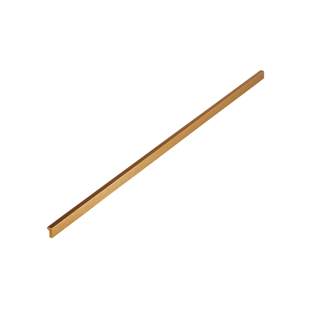 Momo Angle Pull Handle 640mm in Brushed Dark Brass - angled product view