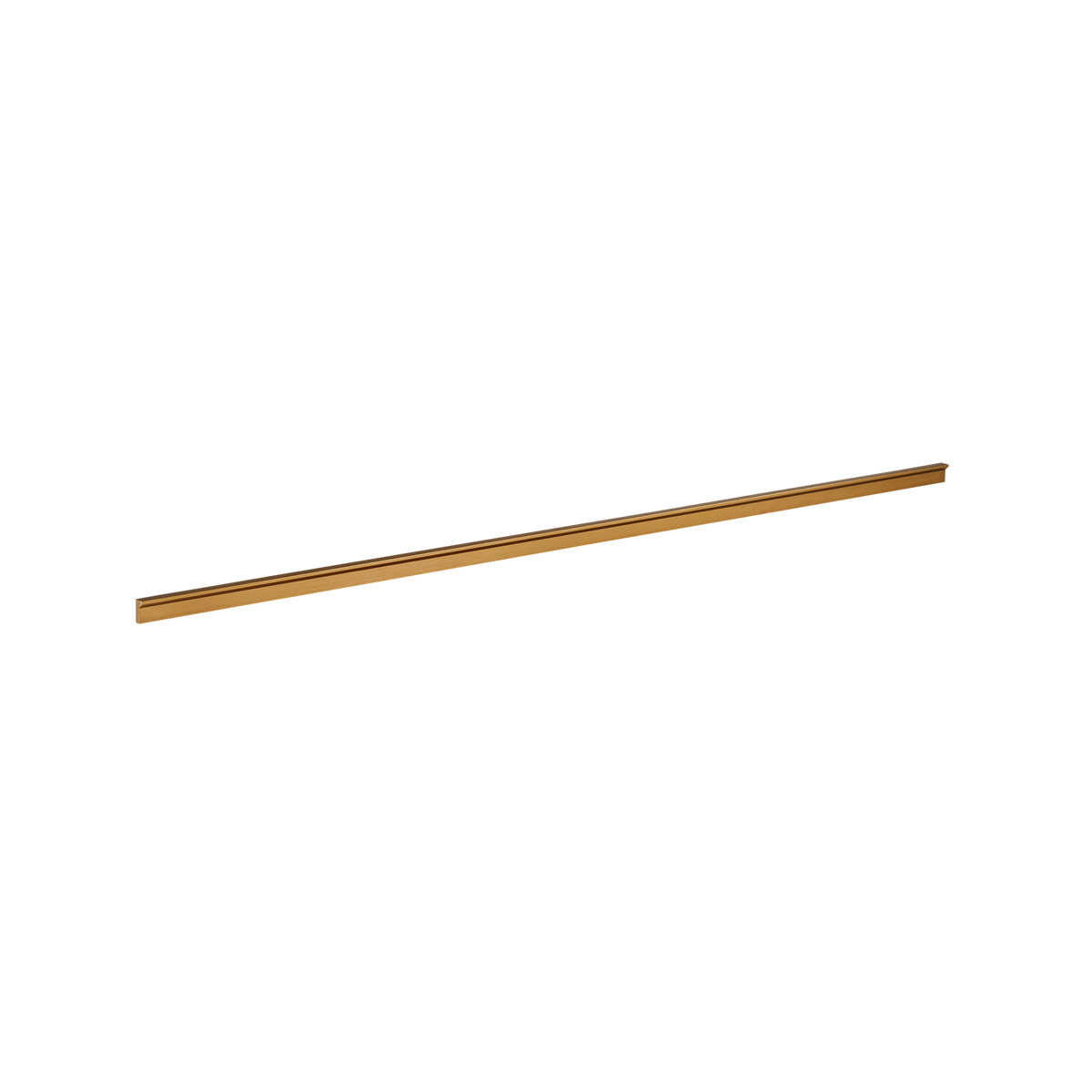 Momo Angle Pull Handle 640mm in Brushed Dark Brass - close-up detail view