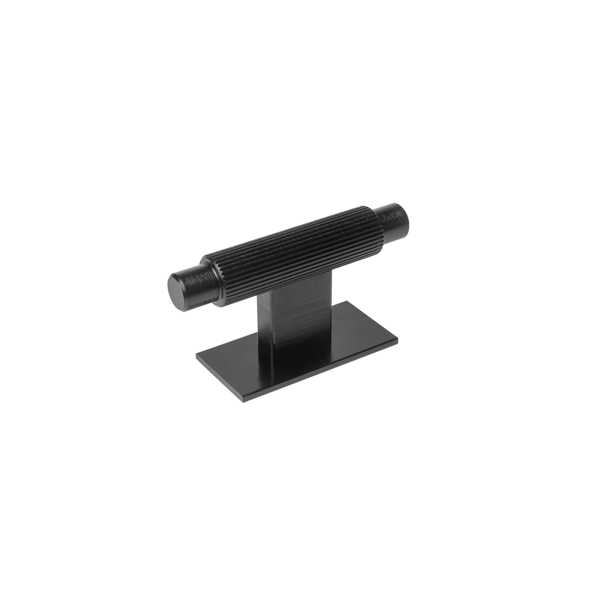 Momo Arpa T Knob and Backplate 70mm in Brushed Black - angled product view