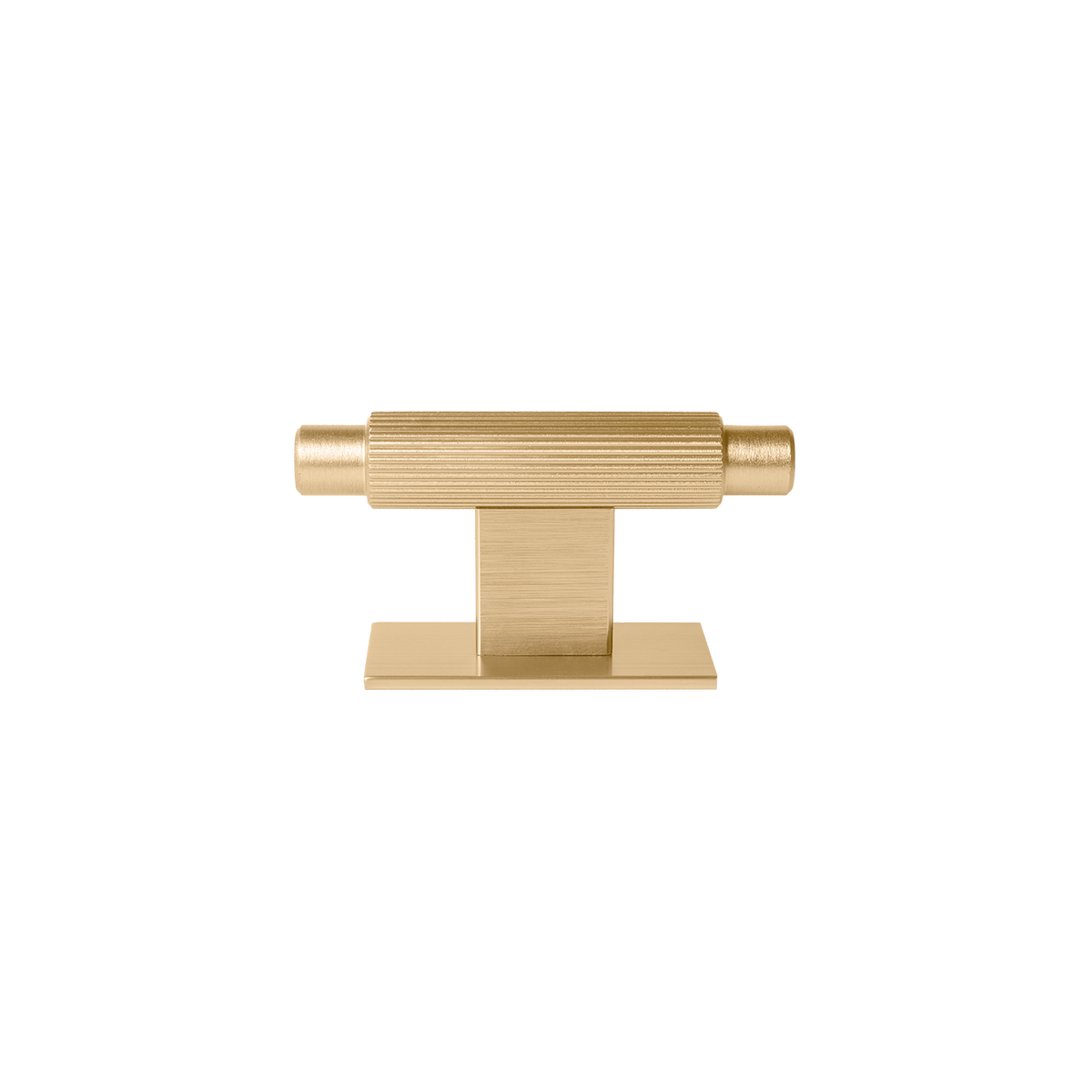 Momo Arpa T Knob and Backplate 70mm in Brushed Dark Brass - full product view
