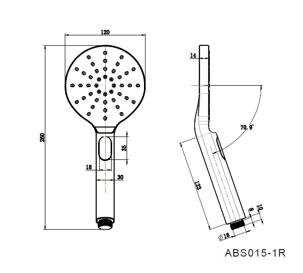 Paddle Hand Shower - Matte Black