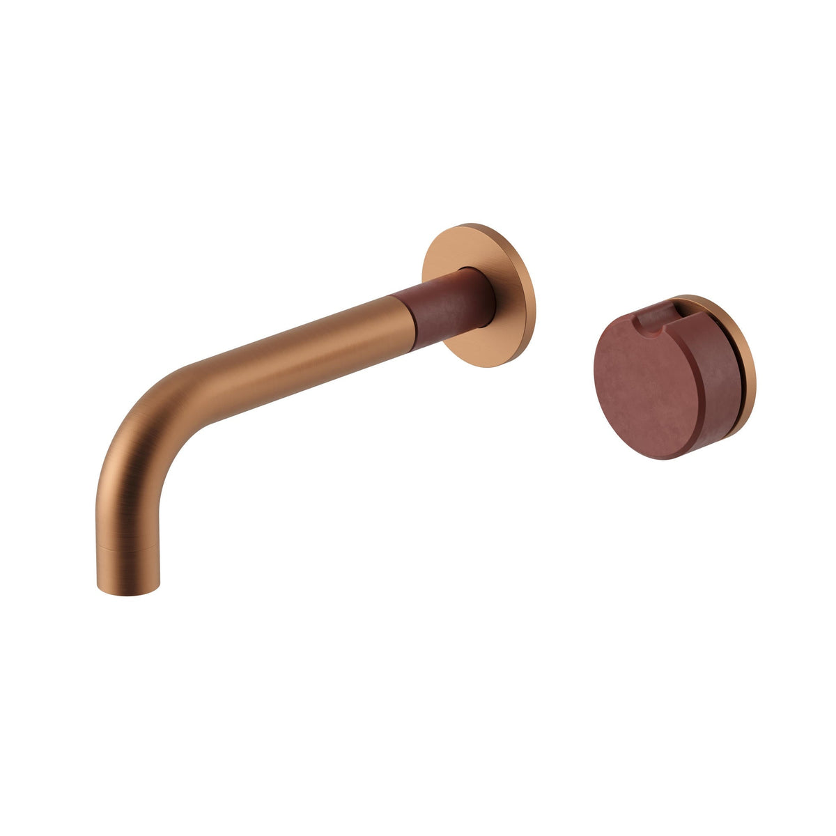 Meir X Nood Co. Alchemy Series, Progressive Wall Mixer Set - finish and profile close-up