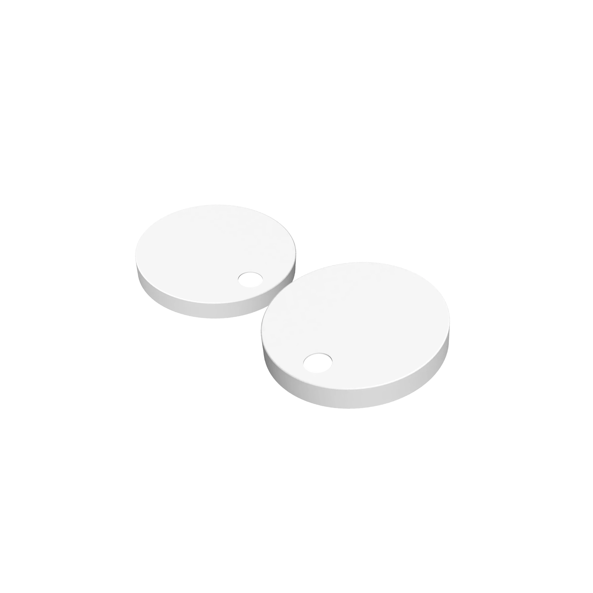 White Toilet Seat Hinge Cover Set
