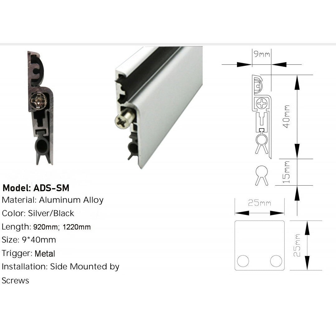 Automatic Door Seal 920mm surface mounted