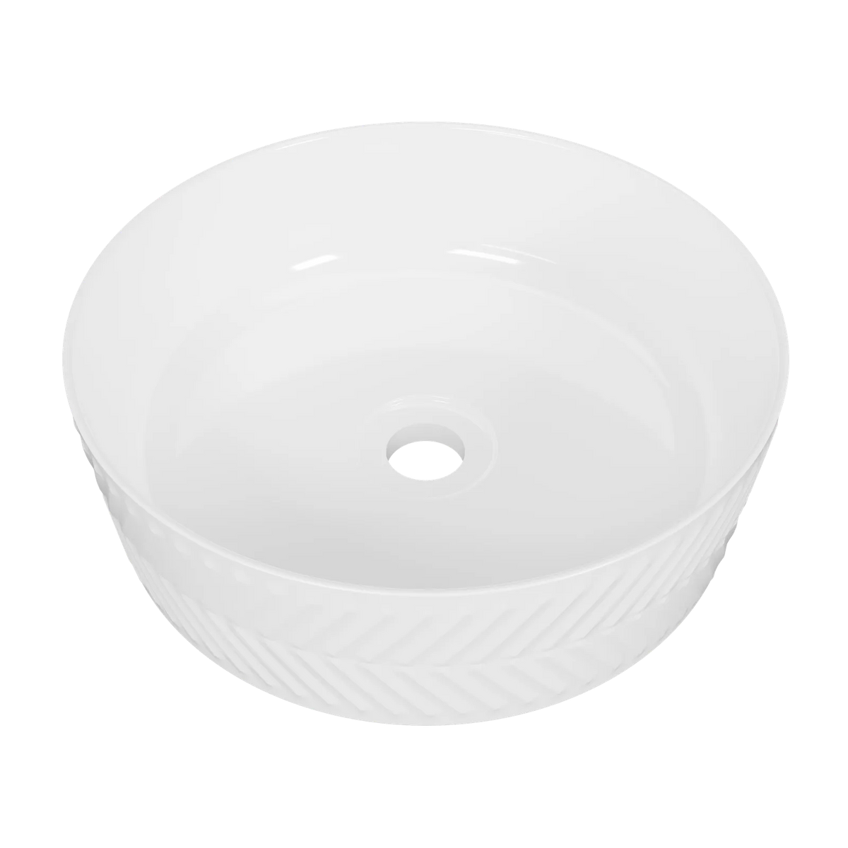 Timberline Allure Arrow Above Counter Basin 360mm Gloss White - image 2