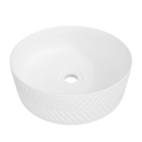 Allure Arrow Above Counter Basin 360mm Matte White – Matte White