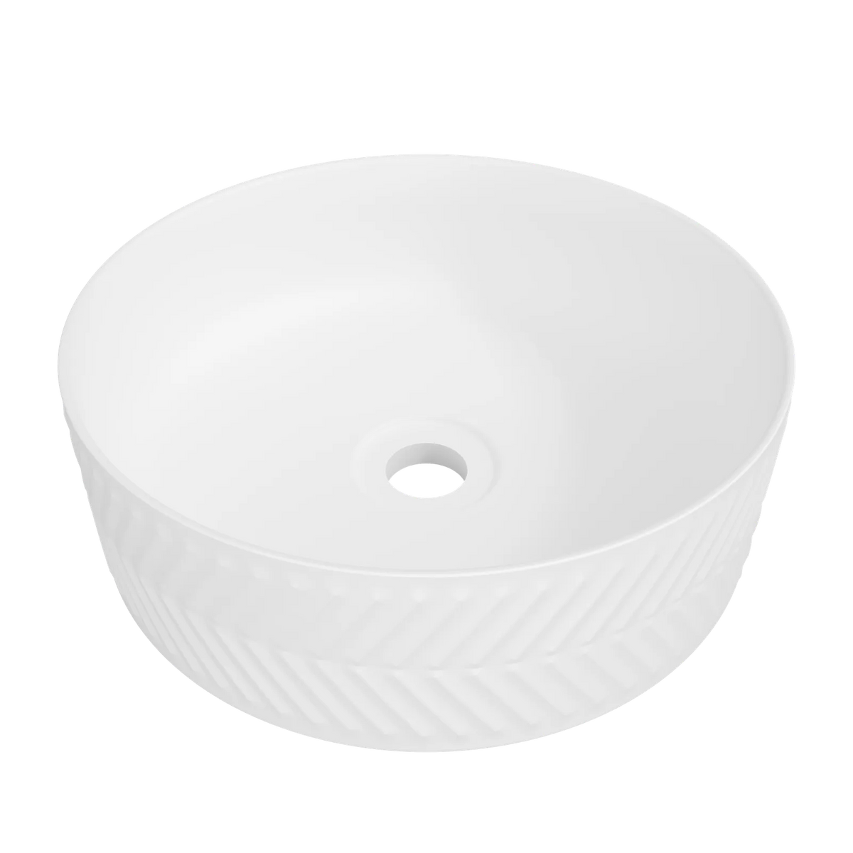 Timberline Allure Arrow Above Counter Basin 360mm Matte White